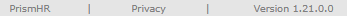 Footer information including the version number